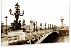 most aleksandra, pary, paris, francja most, latarnie, sepia, widok, historia, kultura