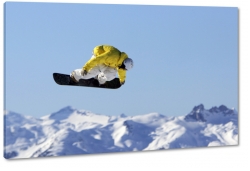 snowboard, deska, sport, gry, zima, ekstremalny, nieg, szczyt, soce, promienie, mrz, skok, trik