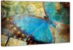motyl, owad, mozaika, sztuka, film, klisza, niebieski