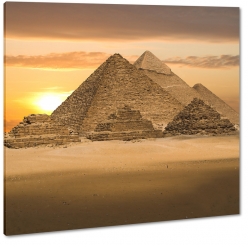 piramidy, egipt, afryka, faraon, staroytno, pustynia, lato, upa, zachd soca, piasek, wydmy
