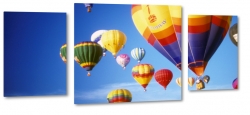 balon, balony, lot balonem, wycig, kolorowy, niebo, lata, podr, powietrze, niebieskie niebo