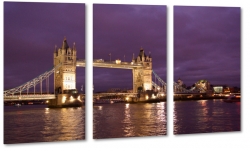 tower bridge, londyn, tamiza, most, wiee, styl wiktoriaski, owietlona