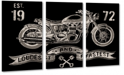 grafika, motocykl, gang, harley davidson, black, plakat, wycig