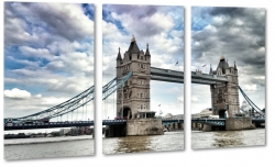 tower bridge, tamiza, londyn, london, anglia, wielka brytania, rzeka, most, chmury