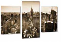 empire state building, nowy jork, metropolia, usa, wieowce, biznes, sepia