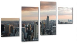 empire state building, nowy jork, metropolia, usa, wieowce, chmury, biznes