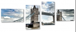 tower bridge, londyn, tamiza, most, wiee, styl wiktoriaski, owietlona