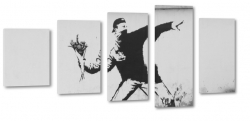 banksy, street art, malarstwo, sztuka, art, mczyzna, symbolika, graffiti, 