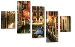 wenecja, venice, gondola, canale grande, rzeka, wochy, italia, klimat